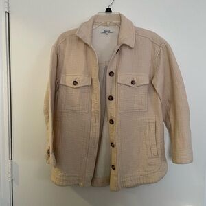 Madewell Cream Button-Up Jacket